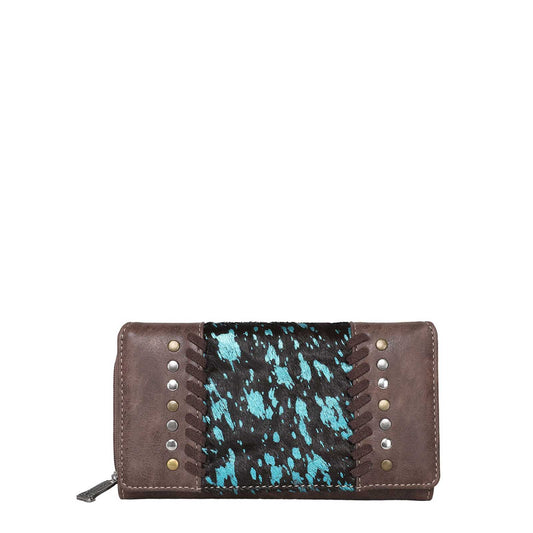Trinity Ranch Hair-On Cowhide Collection Secretary Style Wallet