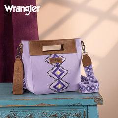 Wrangler Aztec Embroidered Crossbody Bag