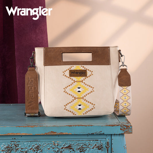 Wrangler Aztec Embroidered Crossbody Bag