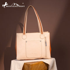 Montana West Tooled Collection Concealed Carry Tote