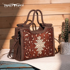 Trinity Ranch Tooled Tote Carry Bag