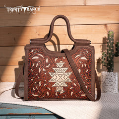 Trinity Ranch Tooled Tote Carry Bag