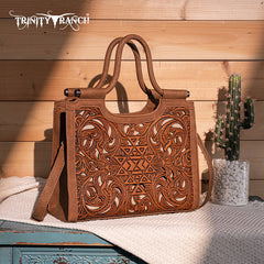 Trinity Ranch Tooled Tote Carry Bag