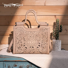 Trinity Ranch Tooled Tote Carry Bag