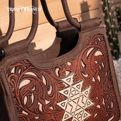 Trinity Ranch Tooled Tote Carry Bag