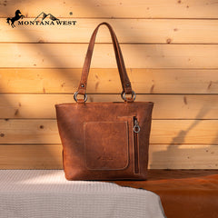 Montana West Tooled Collection Concealed Carry Tote