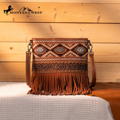 Montana West Tooled Collection Concealed Carry Crossbody
