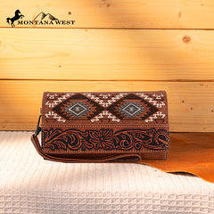 Montana West Tooled Embroidered Collection Wallet