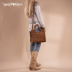 Trinity Ranch Tooled Tote Carry Bag