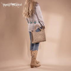 Trinity Ranch Tooled Tote Carry Bag