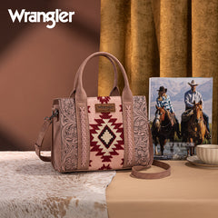 Wrangler Tooled Aztec Pattern Print Concealed Carry Tote Bag