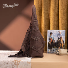 Wrangler Fringe Studded Hobo Bag