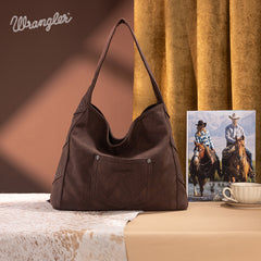 Wrangler Fringe Studded Hobo Bag