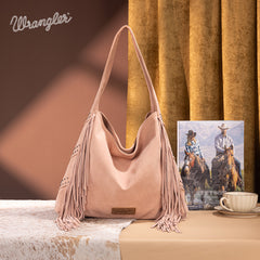Wrangler Fringe Studded Hobo Bag