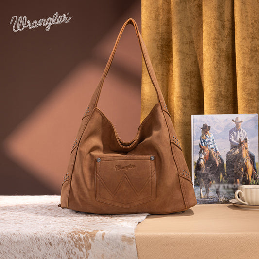 Wrangler Fringe Studded Hobo Bag