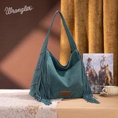 Wrangler Fringe Studded Hobo Bag