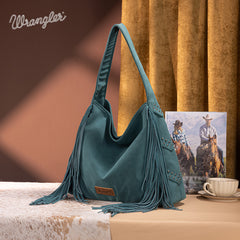 Wrangler Fringe Studded Hobo Bag