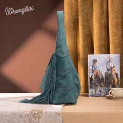 Wrangler Fringe Studded Hobo Bag