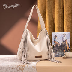 Wrangler Fringe Studded Hobo Bag