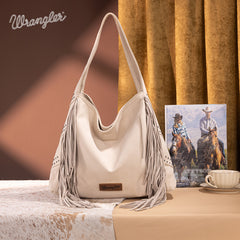Wrangler Fringe Studded Hobo Bag