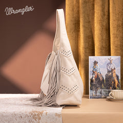 Wrangler Fringe Studded Hobo Bag