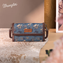 Wrangler Cowboy Print Mini Crossbody Bag