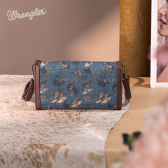 Wrangler Cowboy Print Mini Crossbody Bag