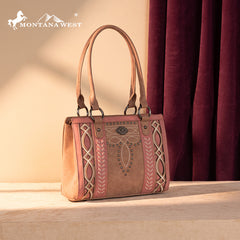 Montana West Diamond Cross Stitch Concealed Carry Tote Bag