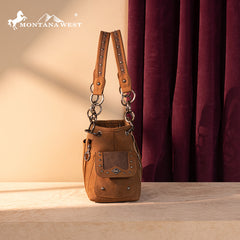 Montana West Diamond Cross Stitch Concealed Carry Satchel