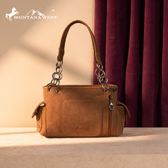 Montana West Diamond Cross Stitch Concealed Carry Satchel