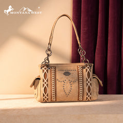 Montana West Diamond Cross Stitch Concealed Carry Satchel