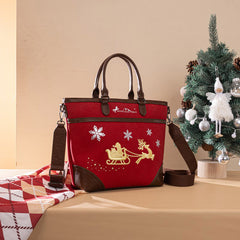 Montana West Christmas Tote Bag – Santa’s Sleigh Edition (Gift Wrapped)