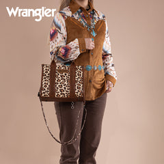 Wrangler Leopard Print Concealed Carry Tote Bag