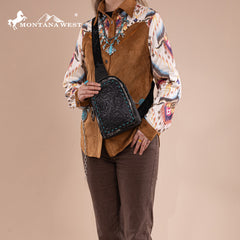 Montana West Tooled Concealed Carry Sling Bag