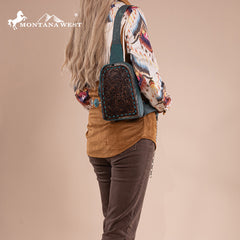 Montana West Tooled Concealed Carry Sling Bag
