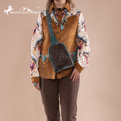 Montana West Tooled Concealed Carry Sling Bag