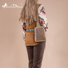 Montana West Tooled Concealed Carry Sling Bag
