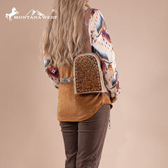 Montana West Tooled Concealed Carry Sling Bag