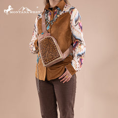 Montana West Tooled Concealed Carry Sling Bag