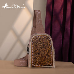 Montana West Tooled Concealed Carry Sling Bag