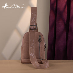 Montana West Tooled Concealed Carry Sling Bag
