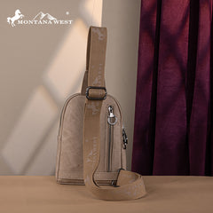 Montana West Tooled Concealed Carry Sling Bag