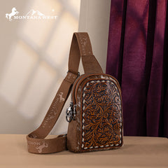 Montana West Tooled Concealed Carry Sling Bag
