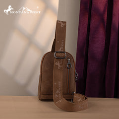 Montana West Tooled Concealed Carry Sling Bag