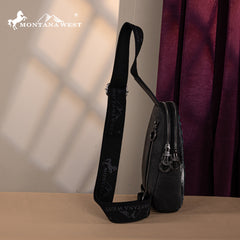 Montana West Tooled Concealed Carry Sling Bag