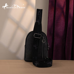 Montana West Tooled Concealed Carry Sling Bag