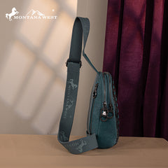Montana West Tooled Concealed Carry Sling Bag