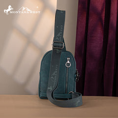 Montana West Tooled Concealed Carry Sling Bag