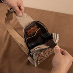 Montana West Tooled Concealed Carry Sling Bag