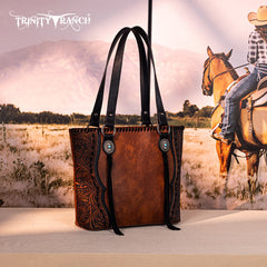 Trinity Ranch Floral Tooled Concealed Carry Tote Bag
